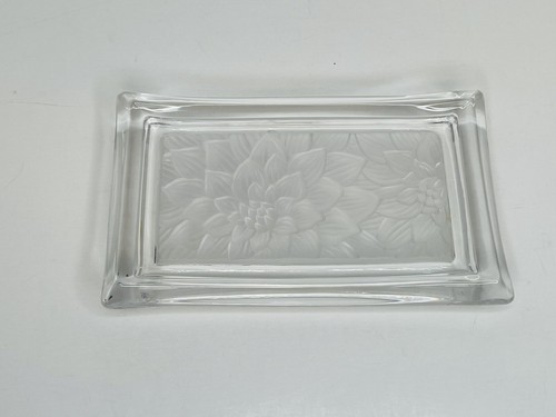 Small frosted glass trinket - small,